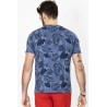 t-shirt en coton coupe droite indigo