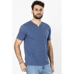 t-shirt couleur bleu indigo manches courtes