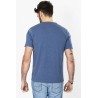 t-shirt coton mélangé manches courtes indigo