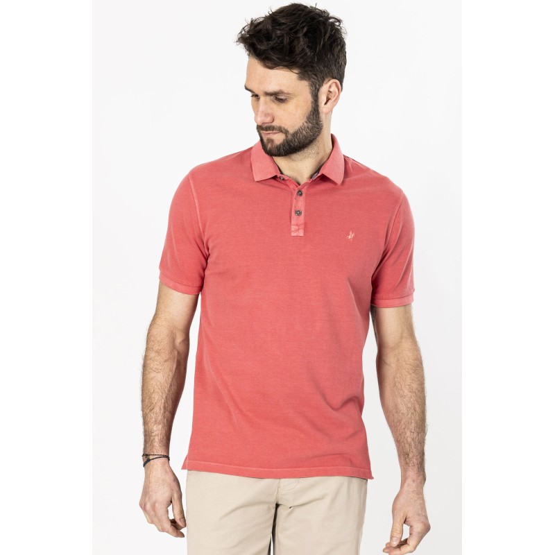 Polo en coton orange