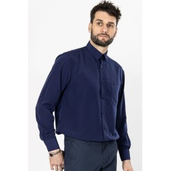 chemise micro-fibre bleu marine bayard