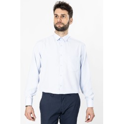 chemise micro-fibre bleu ciel sans repassage