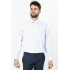 chemise micro-fibre bleu ciel sans repassage