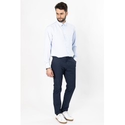 chemise micro-fibre bleu ciel sans repassage