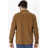 Chemise en velours camel manches longues