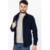 chemise en velours bleu marine bayard