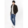 sur-chemise en velours coupe ajustée couleur kaki