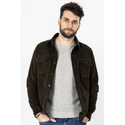 sur-chemise kaki en velours bayard