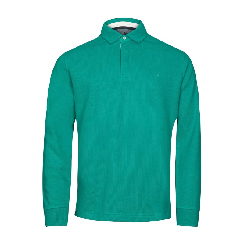 polo manches longues couleur vert émeraude