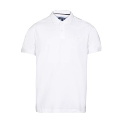 polo manches courtes en coton blanc