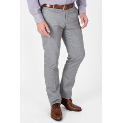 Pantalon gris clair en coton stretch