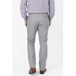 Pantalon gris clair en coton stretch