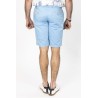 bermuda bleu claire en coton mélangé