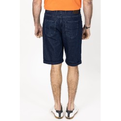 bermuda en coton et élasthanne bleu marine pour homme