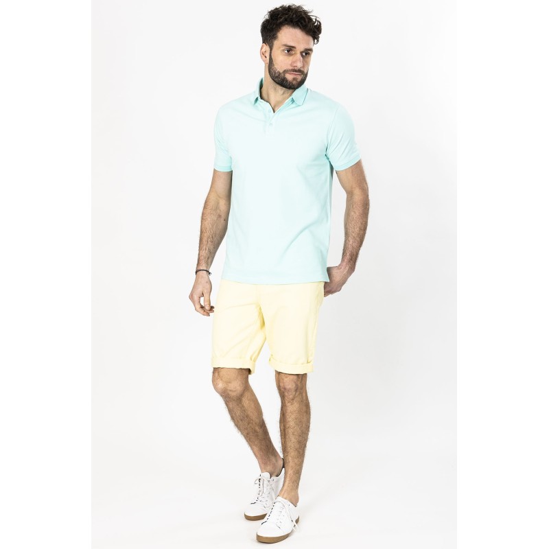 bermuda couleur jaune en denim pour homme bayard