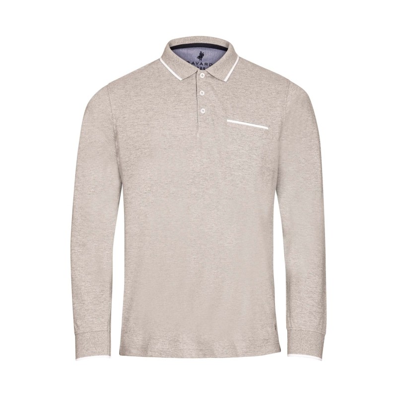 polo manches longues gris clair Bayard