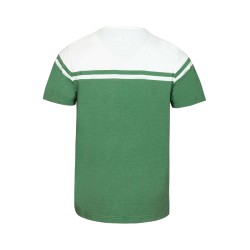 t-shirt blanc et vert manches courtes en coton