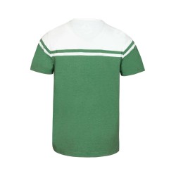 t-shirt blanc et vert manches courtes en coton