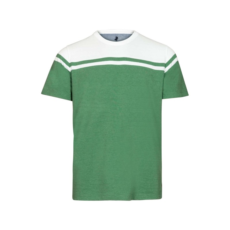 t-shirt vert et blanc en coton Bayard