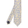 cravate en soie jaune et bleue cousue main