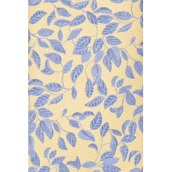 cravate en soie fabriquée en italie couleur jaune motifs bleus