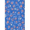 cravate fabriquée en italie bleu à motifs fleuris