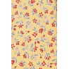 Cravate en soie jaune d'or motifs fleuris