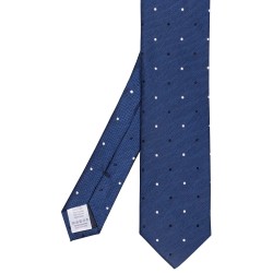cravate en soie bleu nuit cousue main