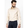 chemise manches longues beige classique