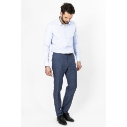 chemise imprimée ciel coton mélangé manches longues