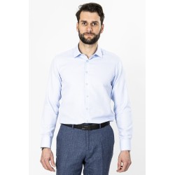chemise imprimée ciel coton mélangé coupe ajustée bayard