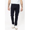 pantalon en toile coupe ajustée bleu marine en coton mélangé bayard