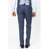 pantalon de costume en lin bleu bayard