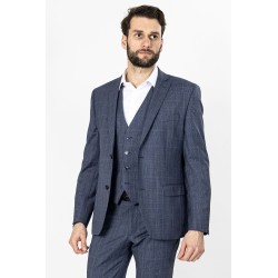 pantalon et veste de costume prince de galles bleus
