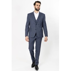 costume en laine bleu coupe ajustée Bayard