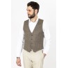 gilet à motif chevron couleur beige