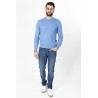 pull torsadé coloris bleu bayard coton mélangé