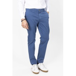 Pantalon couleur indigo touché satin