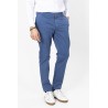 Pantalon couleur indigo touché satin