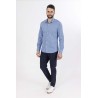 Chemise manche longue bleue