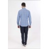 Chemise manche longue bleu été