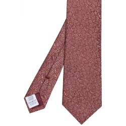 Cravate rouge à motifs fleuris