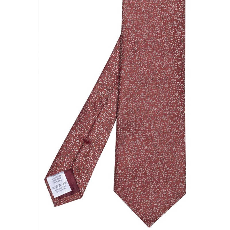 Cravate rouge à motifs fleuris