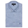 chemisette bleue col boutonné bayard