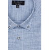 chemise manches courtes bleue col boutonné bayard