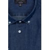 chemise manches longues bleu jean denim