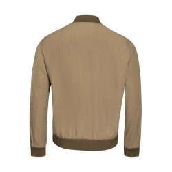 blouson mi-saison en coton et polyamide couleur marron