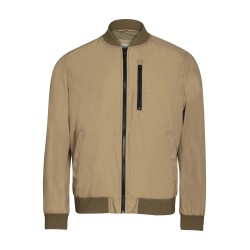 blouson marron léger en coton mélangé