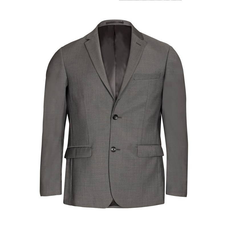 veste en laine grise coupe régulière