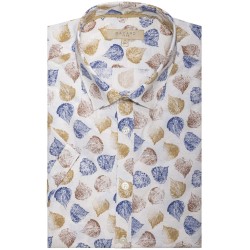 Chemise Manches Courtes Motifs Feuilles